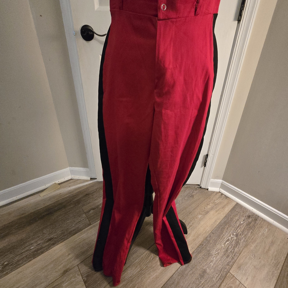 Elegant Red and Black Women's Corduroy Pants